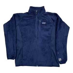 Patagonia R2 NHL Logo Regulator Polartec Deep Pile Fleece Zip Jacket Mens Large